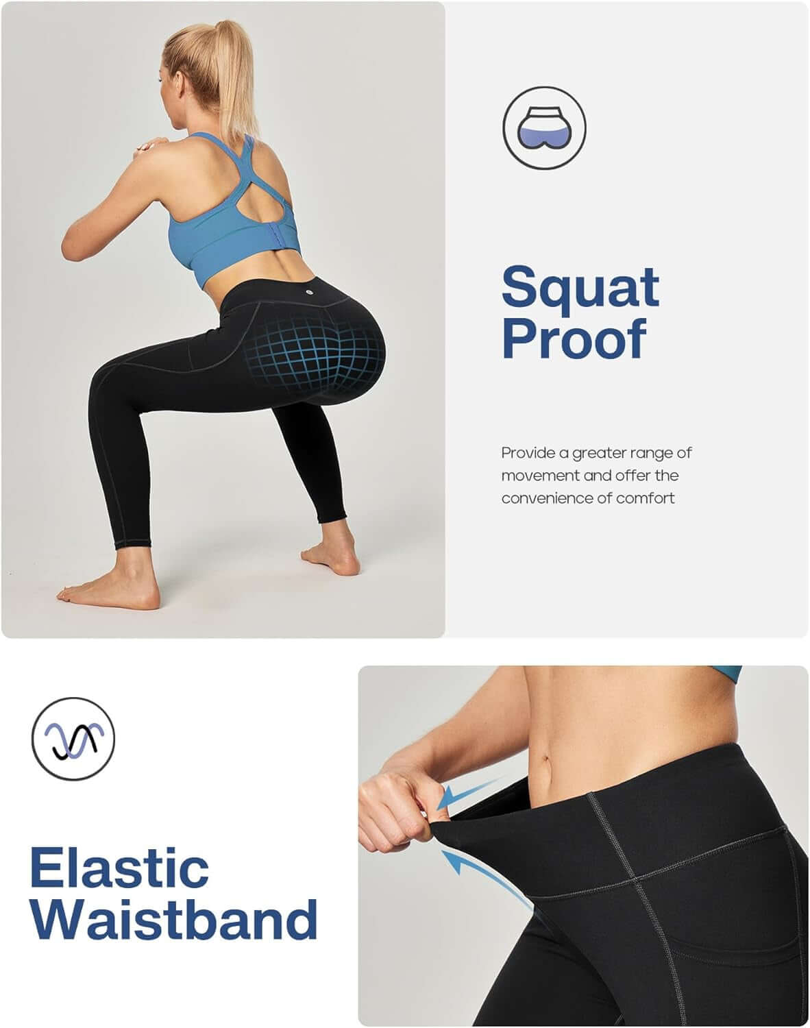 High-Waisted Tummy Control Yoga Leggings with Pockets - view 6