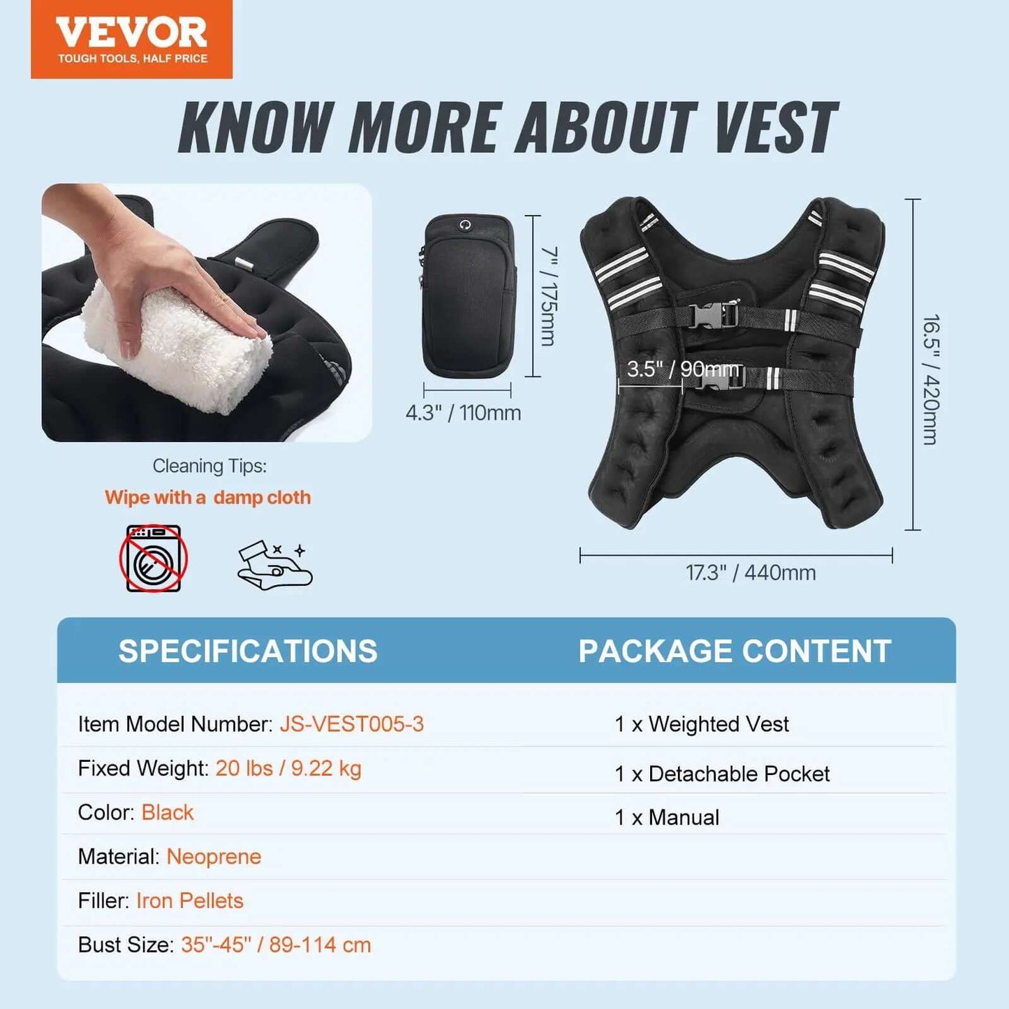 Adjustable Weighted Vest for Fitness - view 12