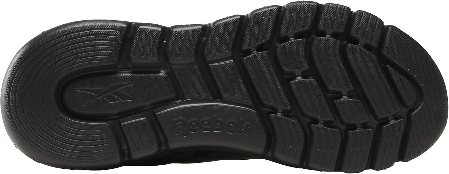 Reebok Split Flex athletic shoes with black and white design, featuring flexible sole and breathable mesh upper.