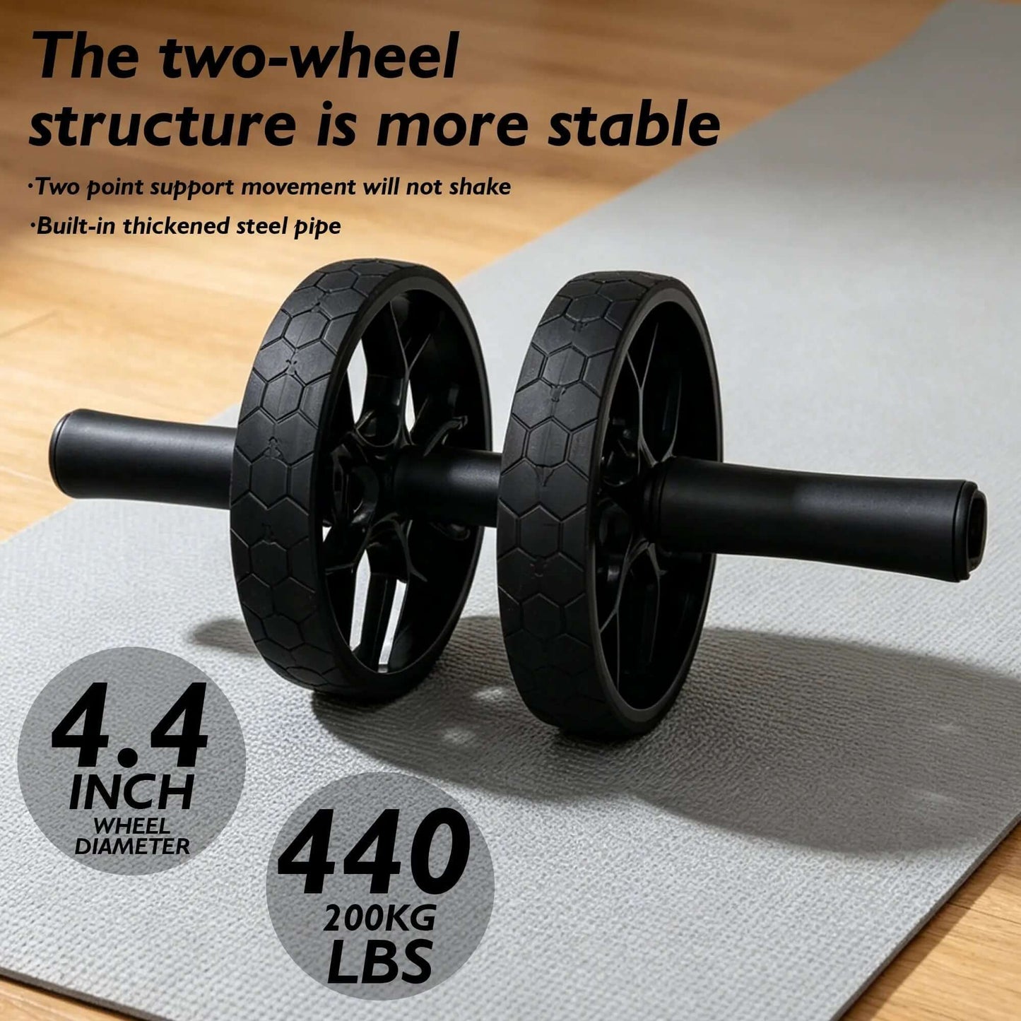 Double Wheel Ab Roller with Resistance Band - view 8