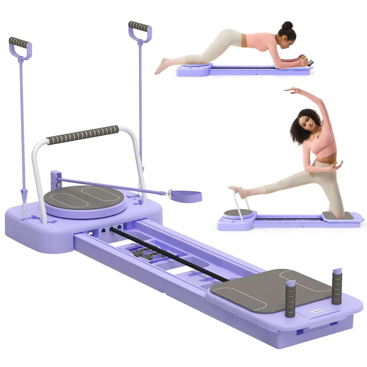 Portable Pilates Reformer with Adjustable Resistance - view 11