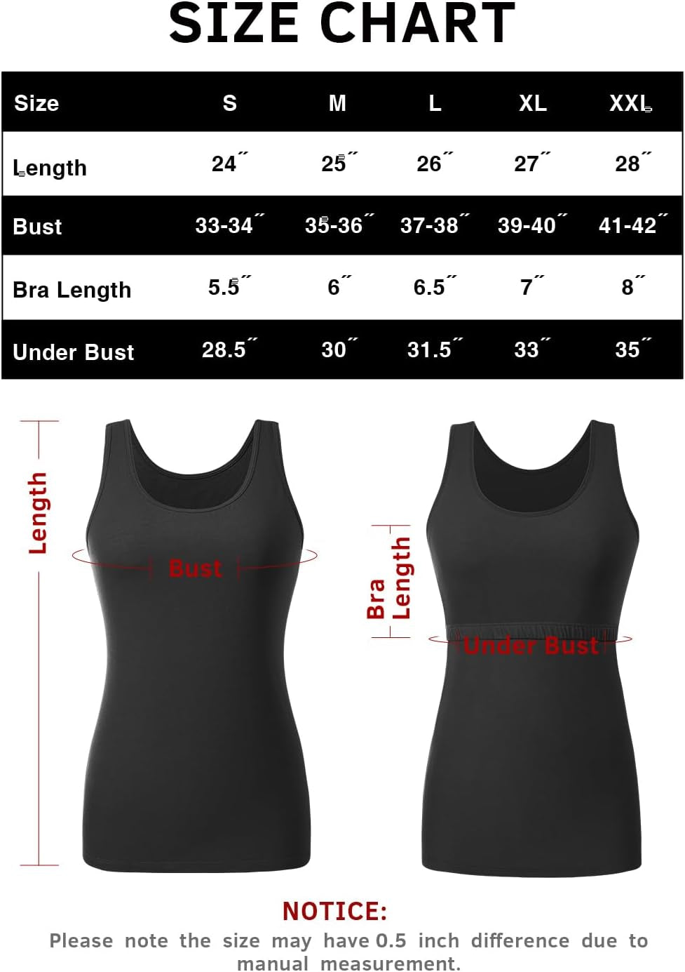 AMVELOP women's cotton tank tops with built-in shelf bras, ideal layering undershirts, shown in a 2-3 pack in natural fabric and fit.