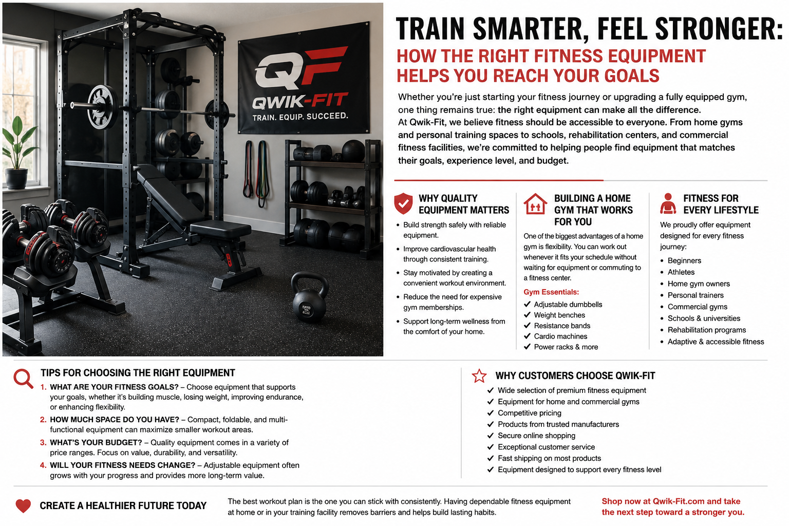 Fitness equipment for effective training setup in a home gym featuring weights, benches, and resistance bands.