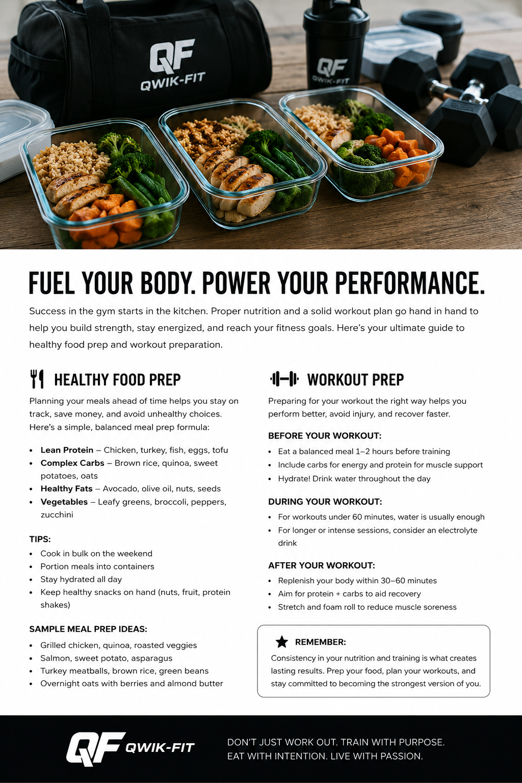Healthy Meal Prep & Workout Guide
