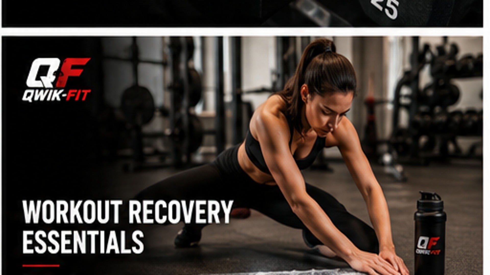Woman stretching on a mat with workout recovery essentials; workout recovery tips for beginners.