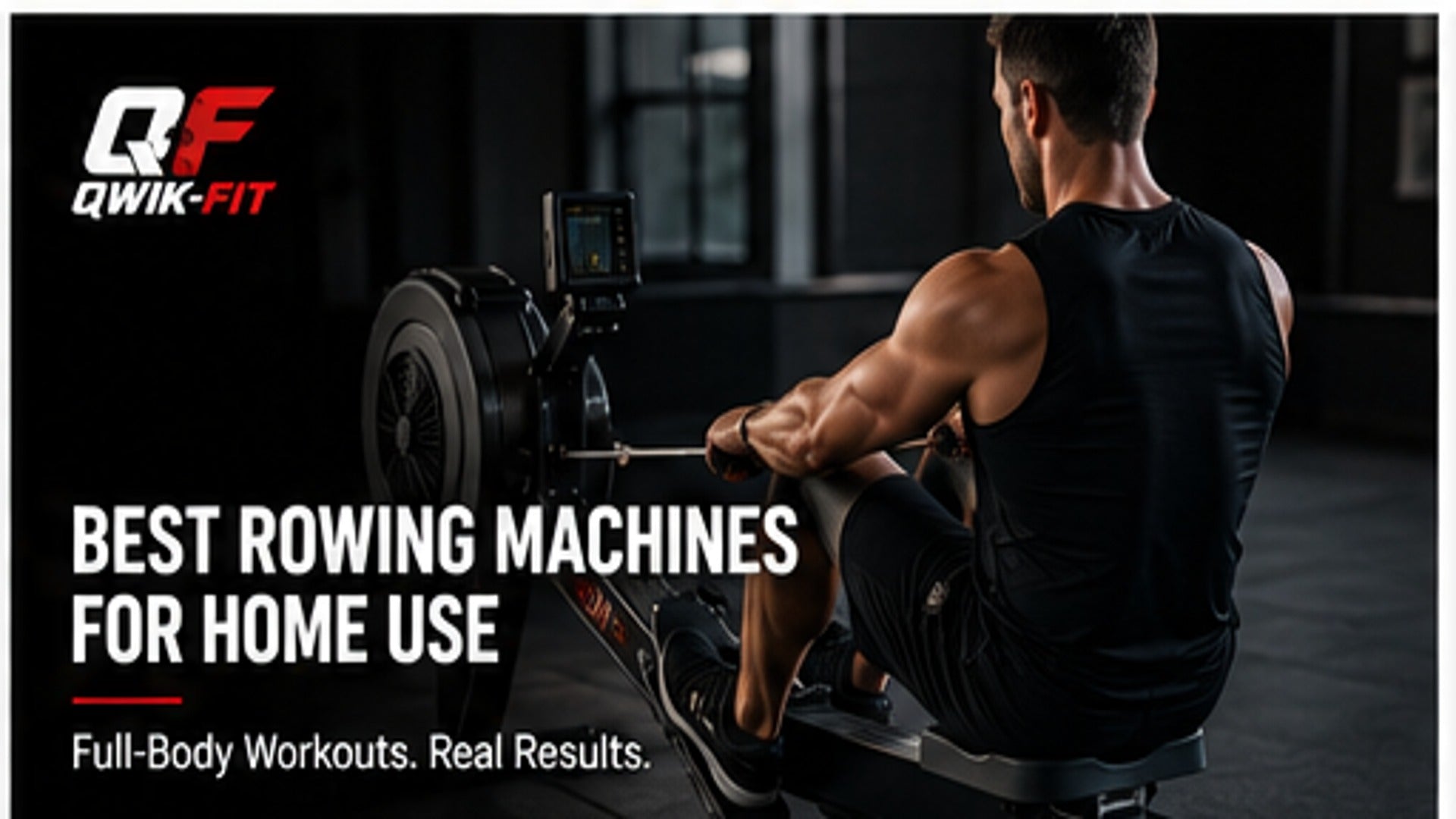Man using a rowing machine at home for workouts, featured in the rowing machine buying guide.