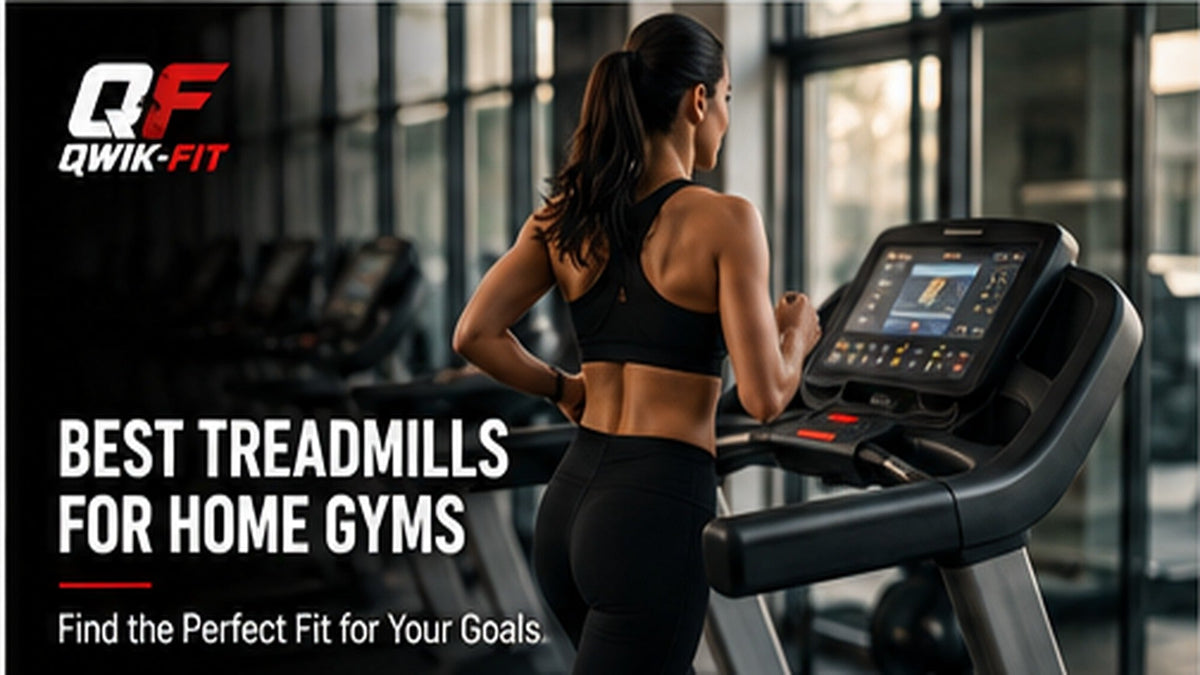 A woman using the best treadmill for home gym in a modern fitness studio setting.