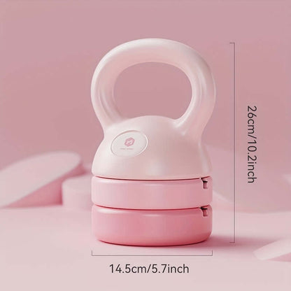 Adjustable Weight Kettlebell - 12lb Versatile Fitness Essential(Pink)-1