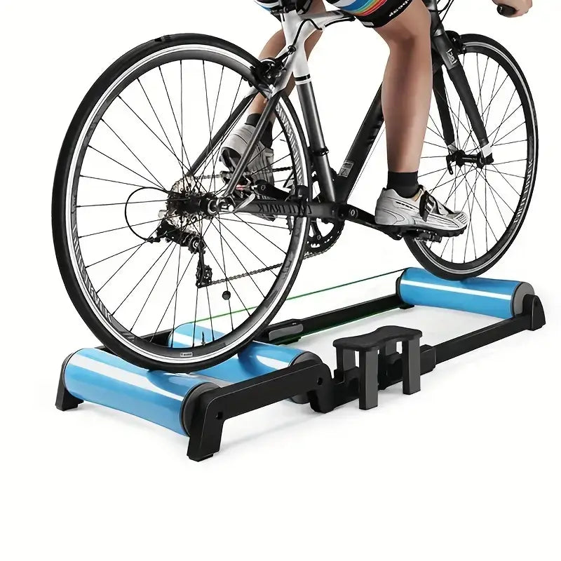 Quiet Indoor Cycling Trainer Rollers - Adjustable Resistance(Blue) product image 2