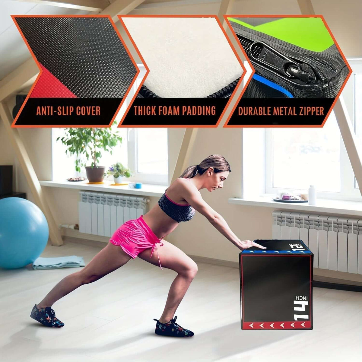 Versatile 3-In-1 Jump Box & Fitness Step(Black) product image 5