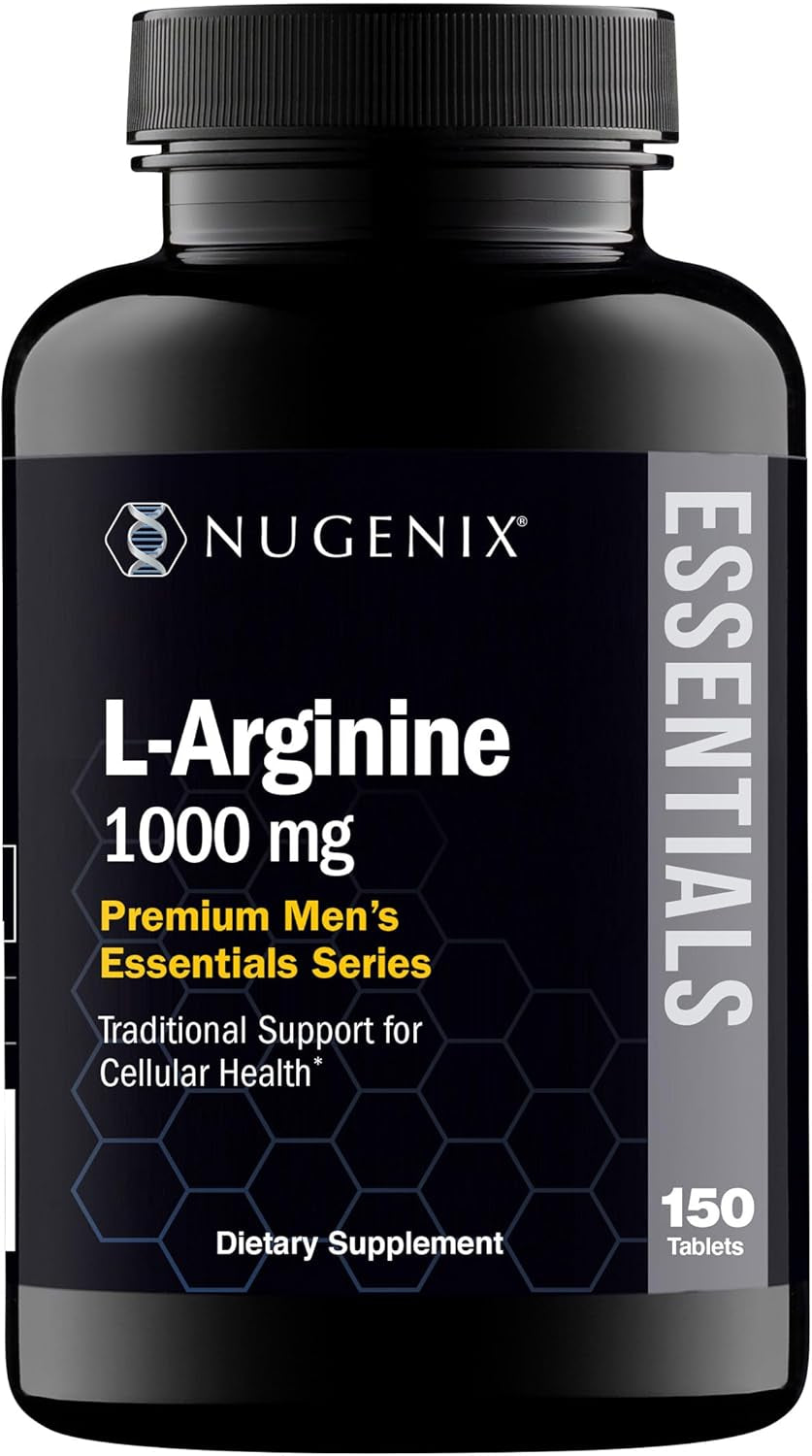 Nugenix Essentials L-Arginine Amino Acid Supplement, 1000 Mg, 150 Tablets