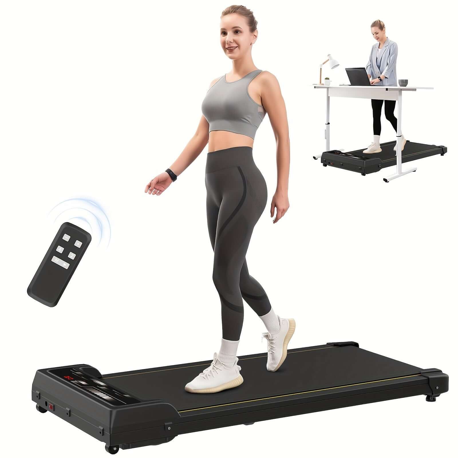 Under Desk Walking Pad - Home Gym Office Fitness Equipment(Black) product image 1