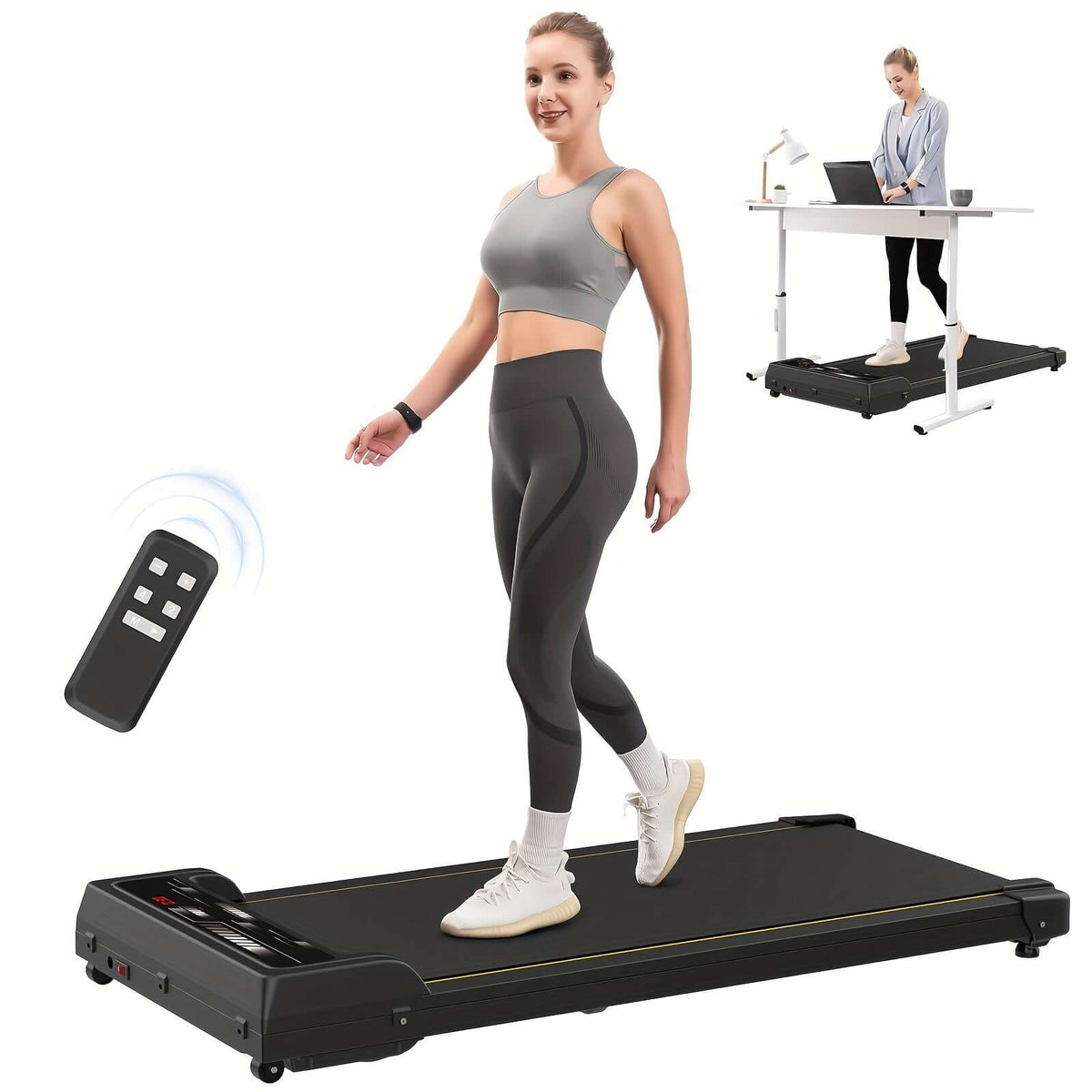 Under Desk Walking Pad - Home Gym Office Fitness Equipment(Black) product image 1