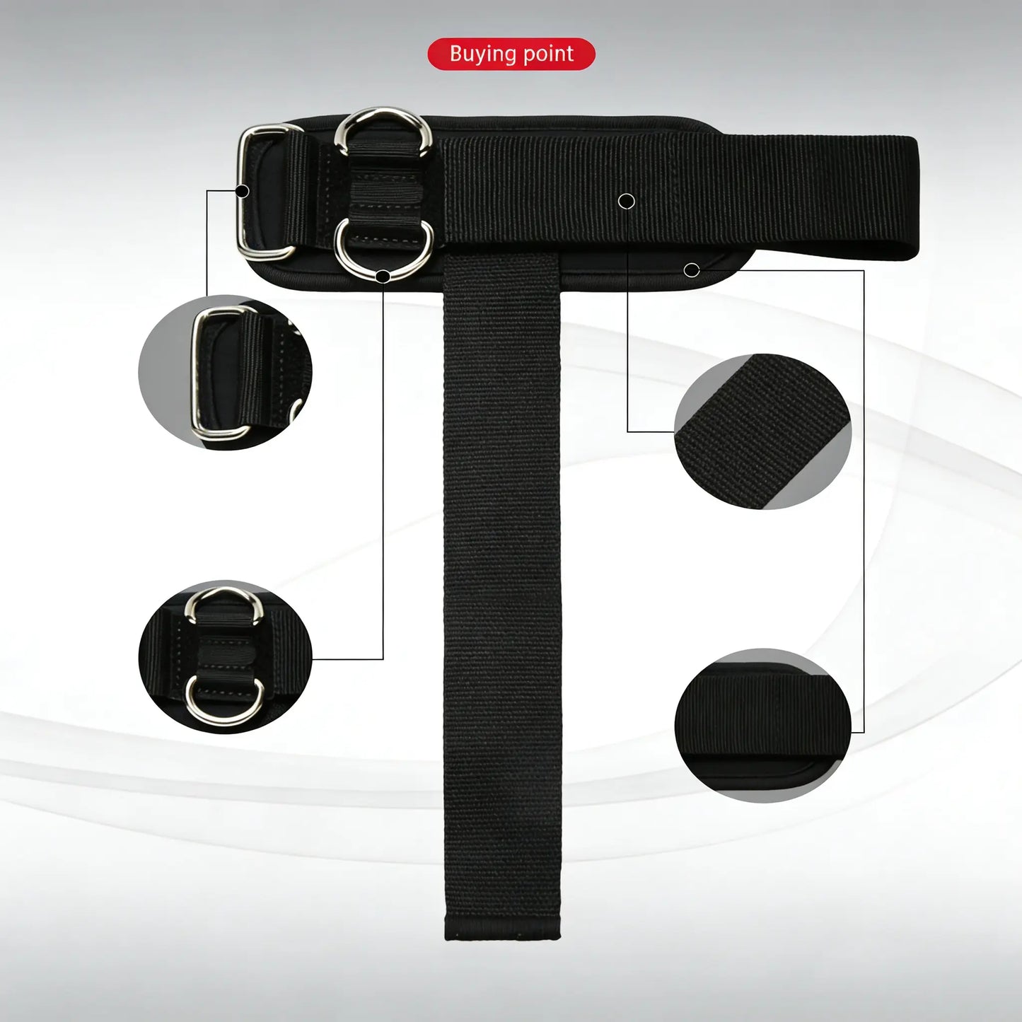Two Fitness Essentials dual D-ring weight lifting straps with thick durable material and secure grip for gym training and deadlifts.