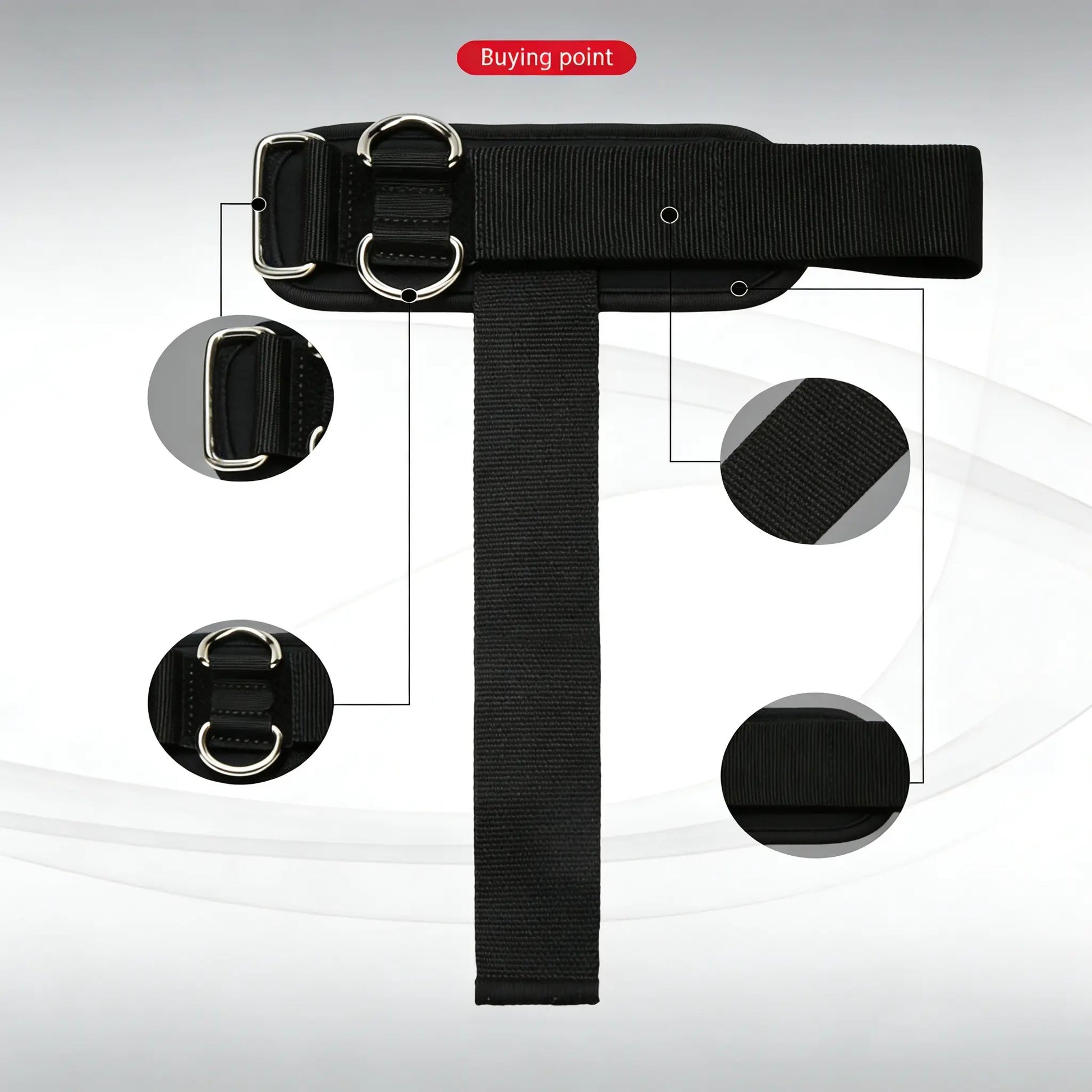 Two Fitness Essentials dual D-ring weight lifting straps with thick durable material and secure grip for gym training and deadlifts.