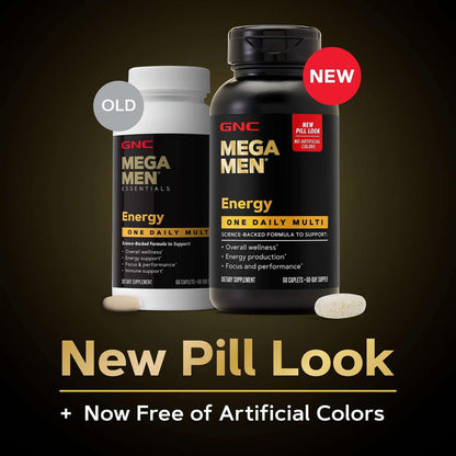 GNC Mega Men One Daily Energy & Metabolism for Men, 60 Caplets