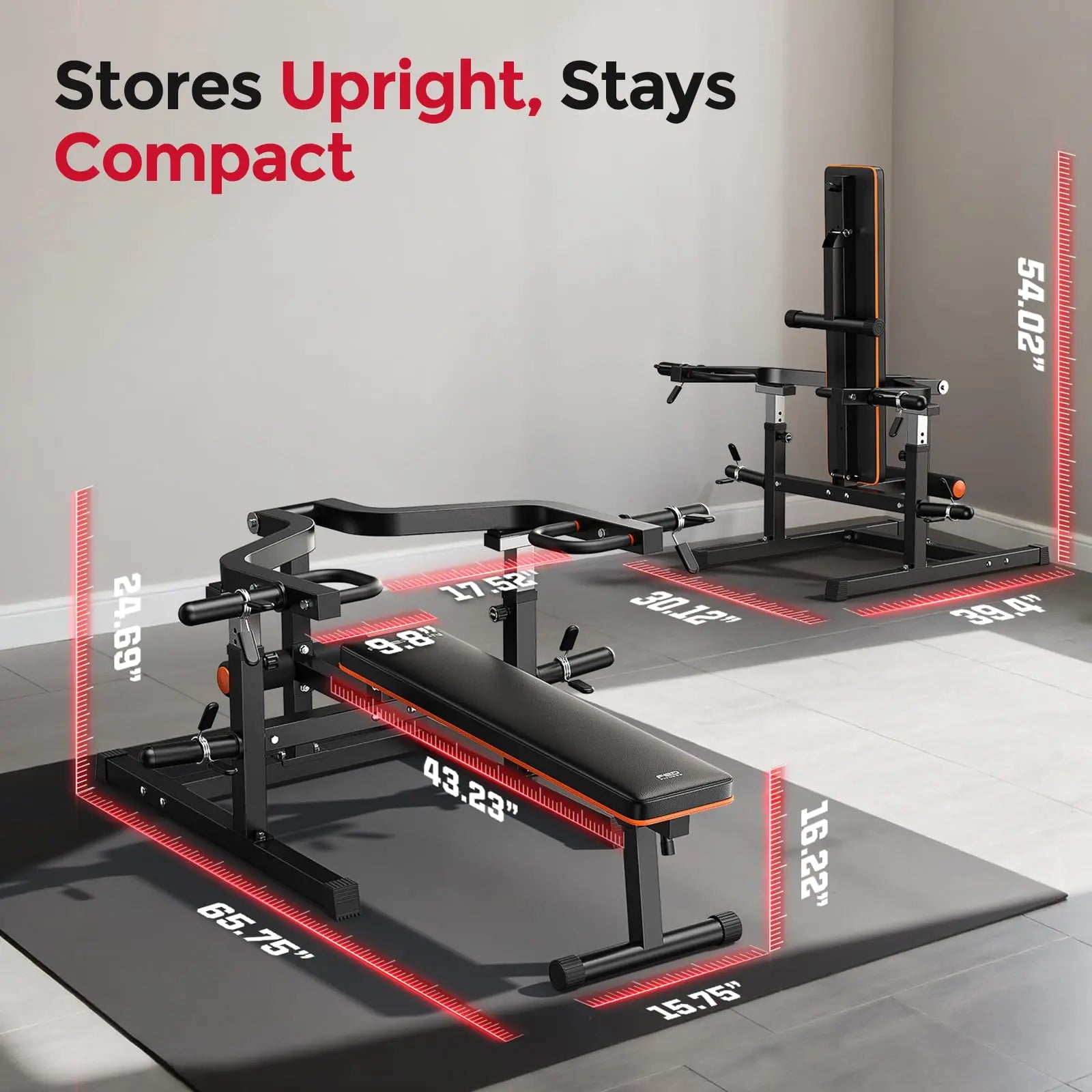 FED FITNESS SO2 Chest Press Machine, Heavy-Duty Bench Press Machine with 4-Level Adjustable Independent Converging Arms, Unique Adjust Bench Design, Chest Press Bench for Strength Training Equipment