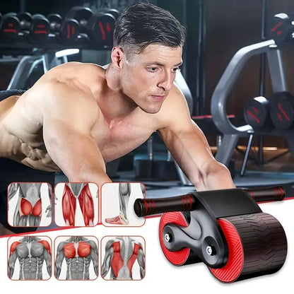 Automatic Rebound Abdominal Muscle Training Wheel-4