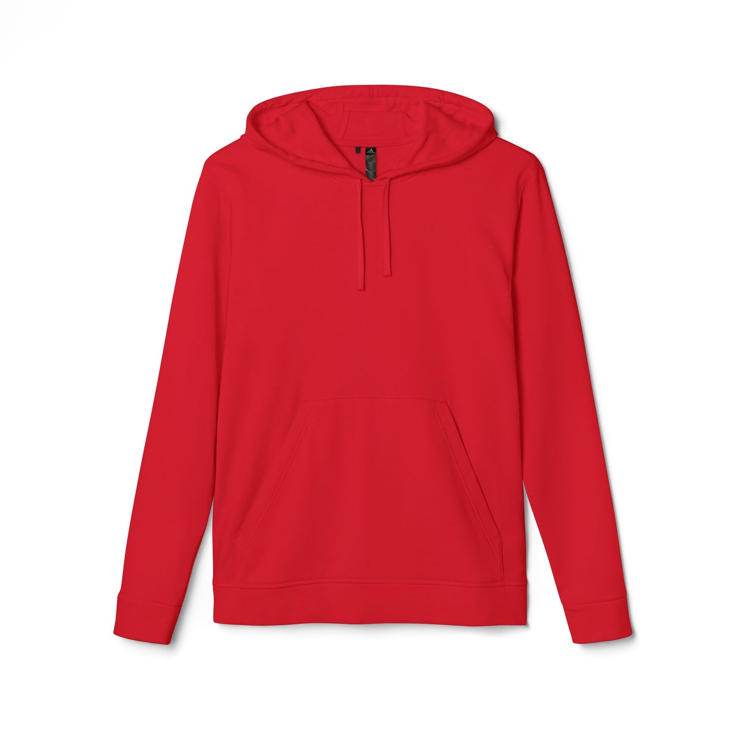 White Adidas hoodie with Qwik-Fit logo, athletic pullover featuring a comfortable fit and casual style.