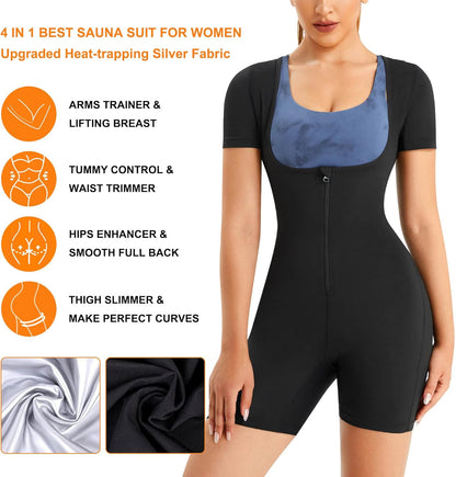 URSEXYLY women's sauna suit with waist trainer for optimal sweating and shaping during workouts.