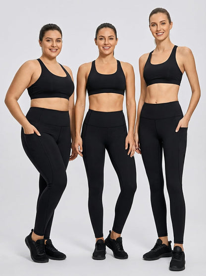 PHISOCKAT high waist yoga leggings for women with pockets, tummy control, suitable for workout and active wear.