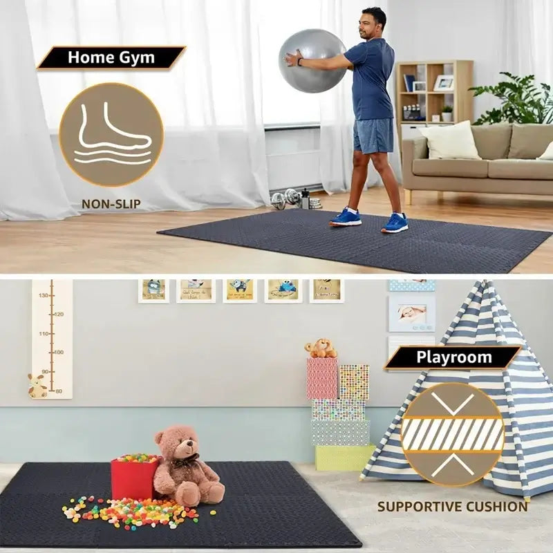 Durable Exercise Mat for Home Gym & Yoga (12 pack) product image 4