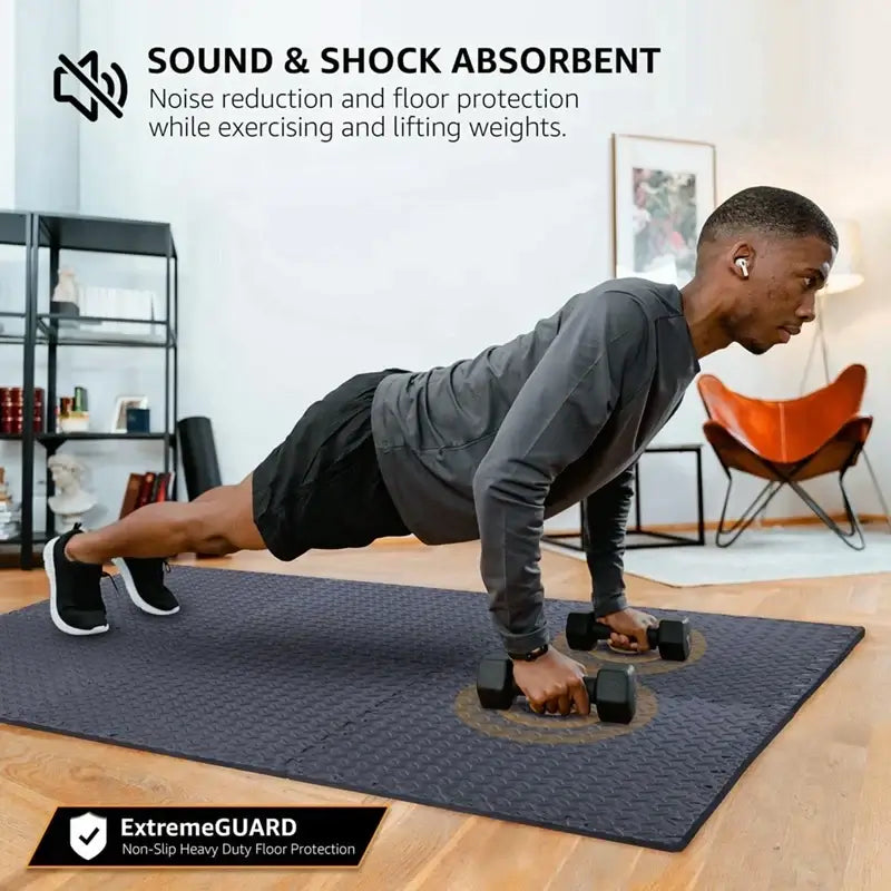 Durable Exercise Mat for Home Gym & Yoga (12 pack) product image 2