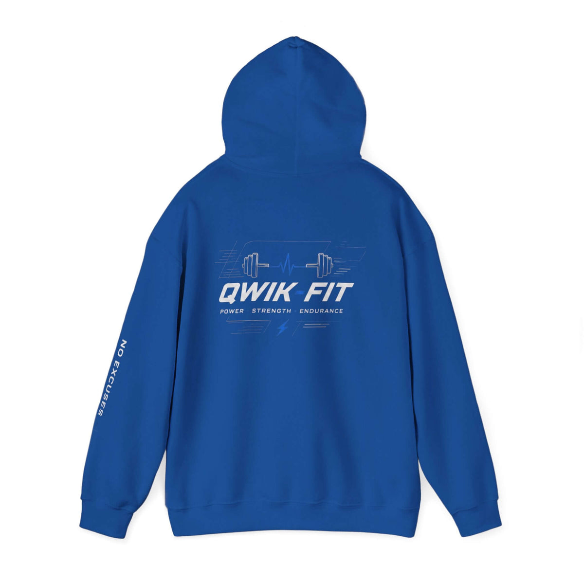 Fitness Hoodie - Qwik-Fit Gym Pullover with Barbell Logo product image 11