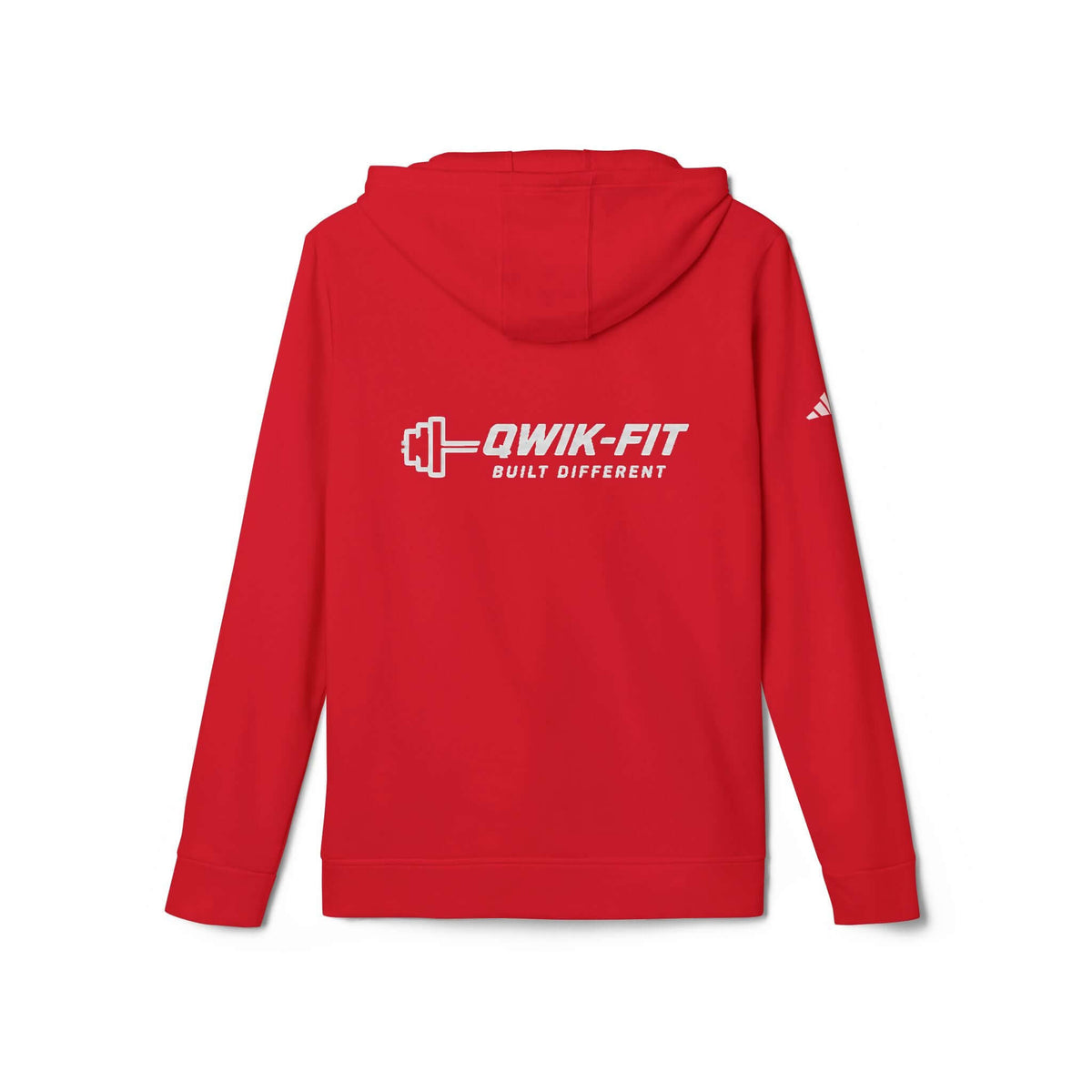 White Adidas Hoodie - Qwik-Fit Logo Athletic Pullover product image 14