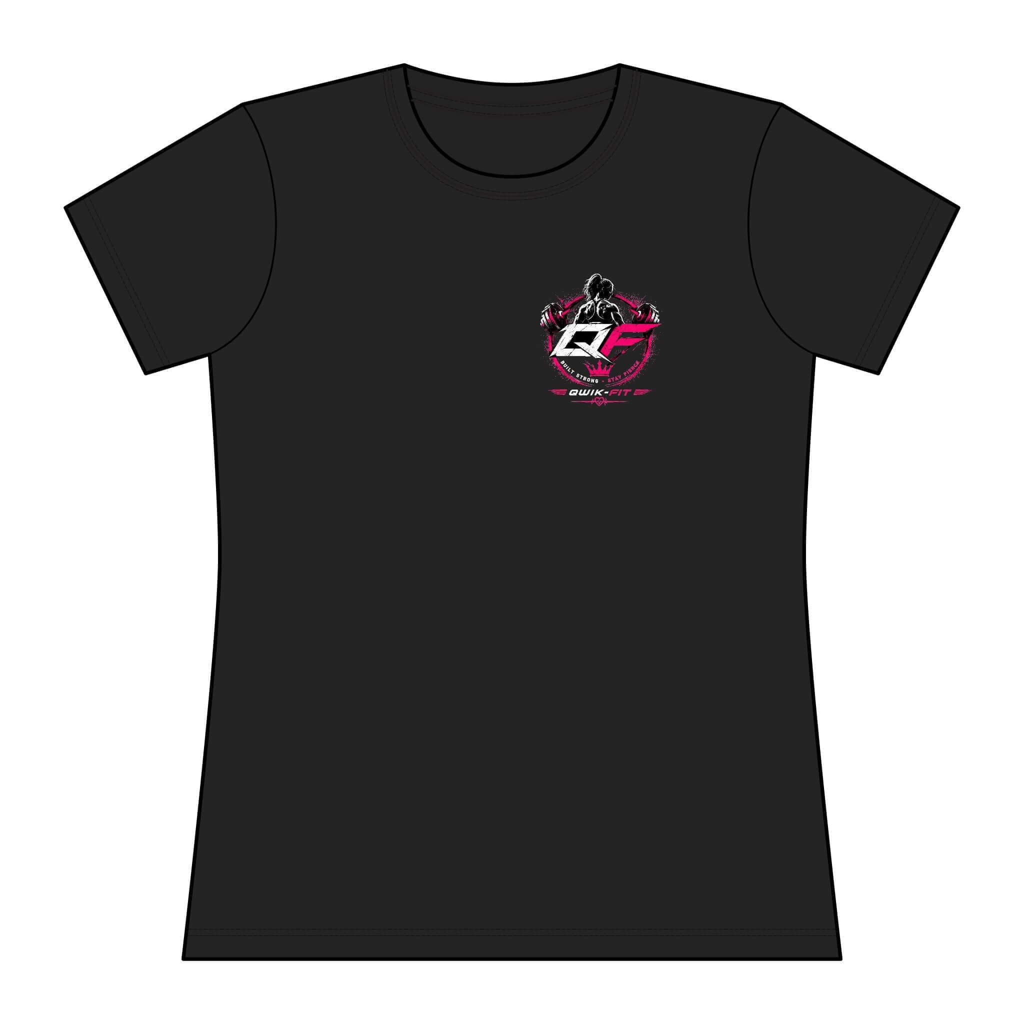 Women's short-sleeve rash guard in black with stylish logo, perfect for water sports and outdoor activities.