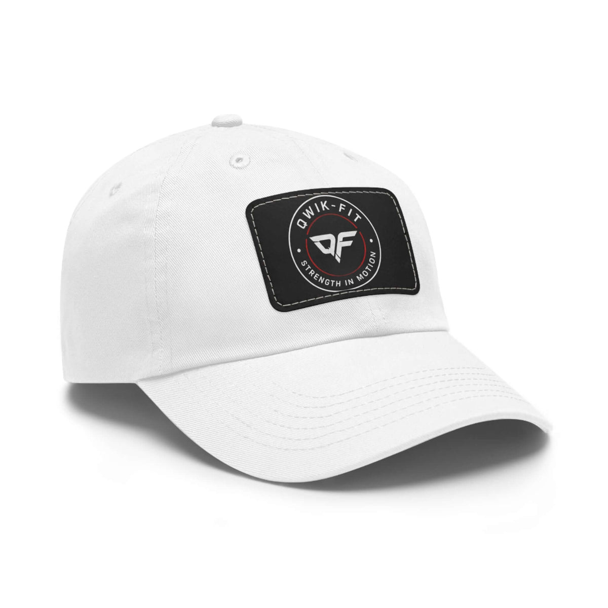 Qwik-Fit Leather Patch Dad Hat - Strength in Motion Baseball Cap product image 8