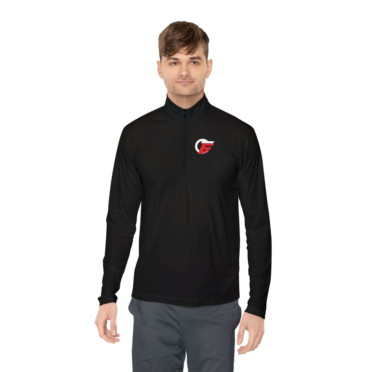 Lightweight performance quarter-zip athletic top