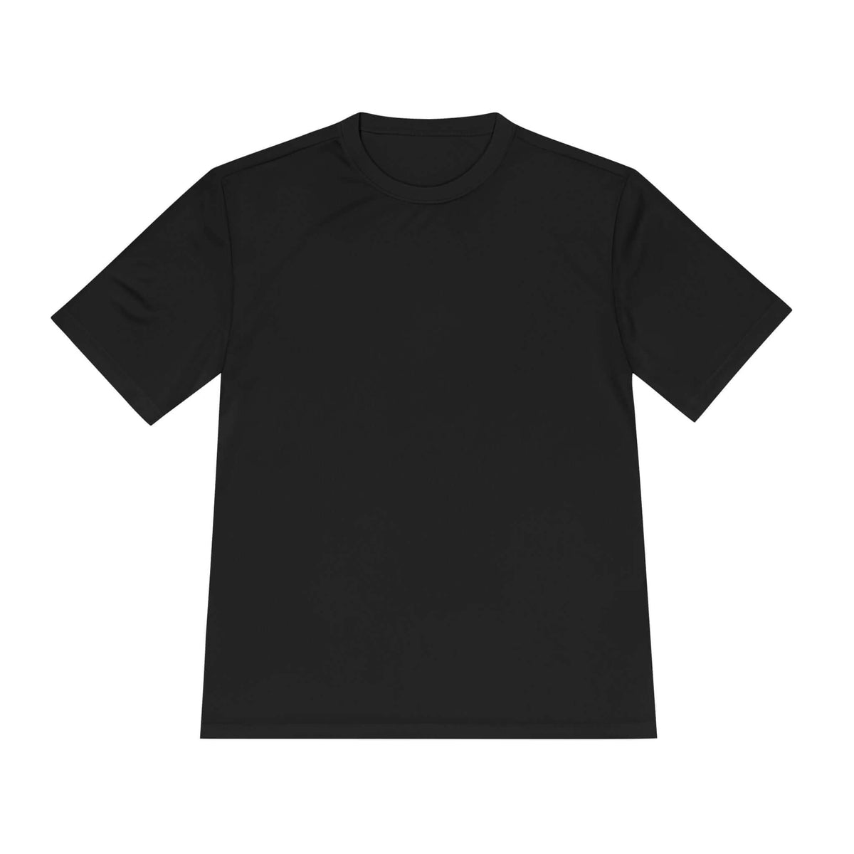 Black Qwik-Fit Performance Tee, moisture-wicking gym shirt for comfortable workouts and casual wear.