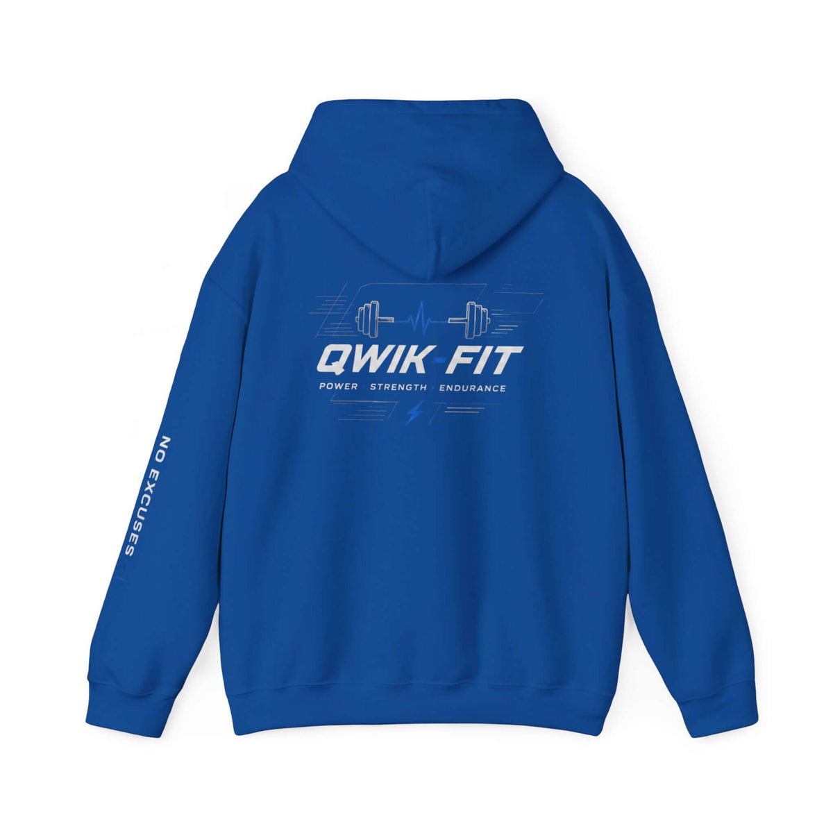 Fitness Hoodie - Qwik-Fit Gym Pullover with Barbell Logo product image 10