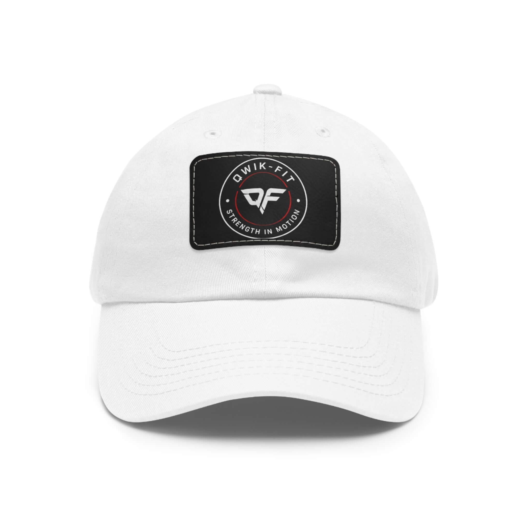Qwik-Fit Leather Patch Dad Hat - Strength in Motion Baseball Cap product image 2