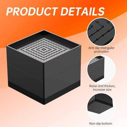 Larger walking pad incline blocks, adjustable treadmill incline risers with anti-slip features and durable design.