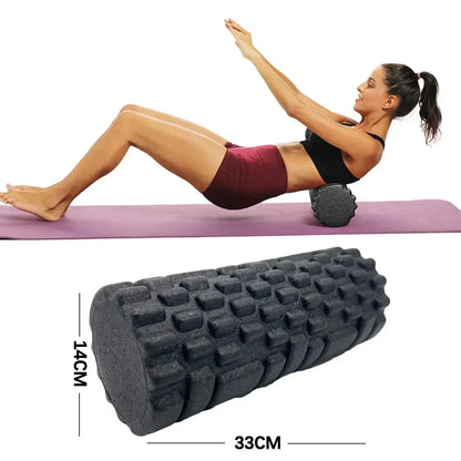 High-Density EPP Foam Roller – 33cm Black-1