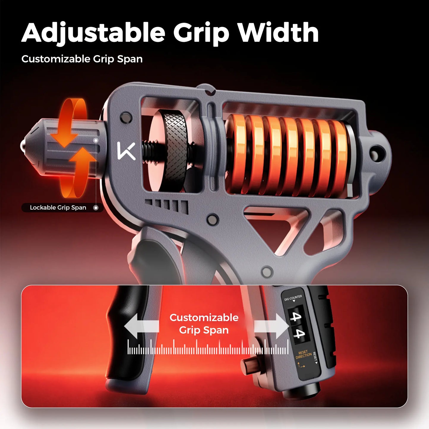 Keep H-Shaped Ergonomic Grip Strengthener, Adjustable 10-660LBS Resistance, for Muscle Relaxation, Forearm Training, Hand Therapy & Stress Relief