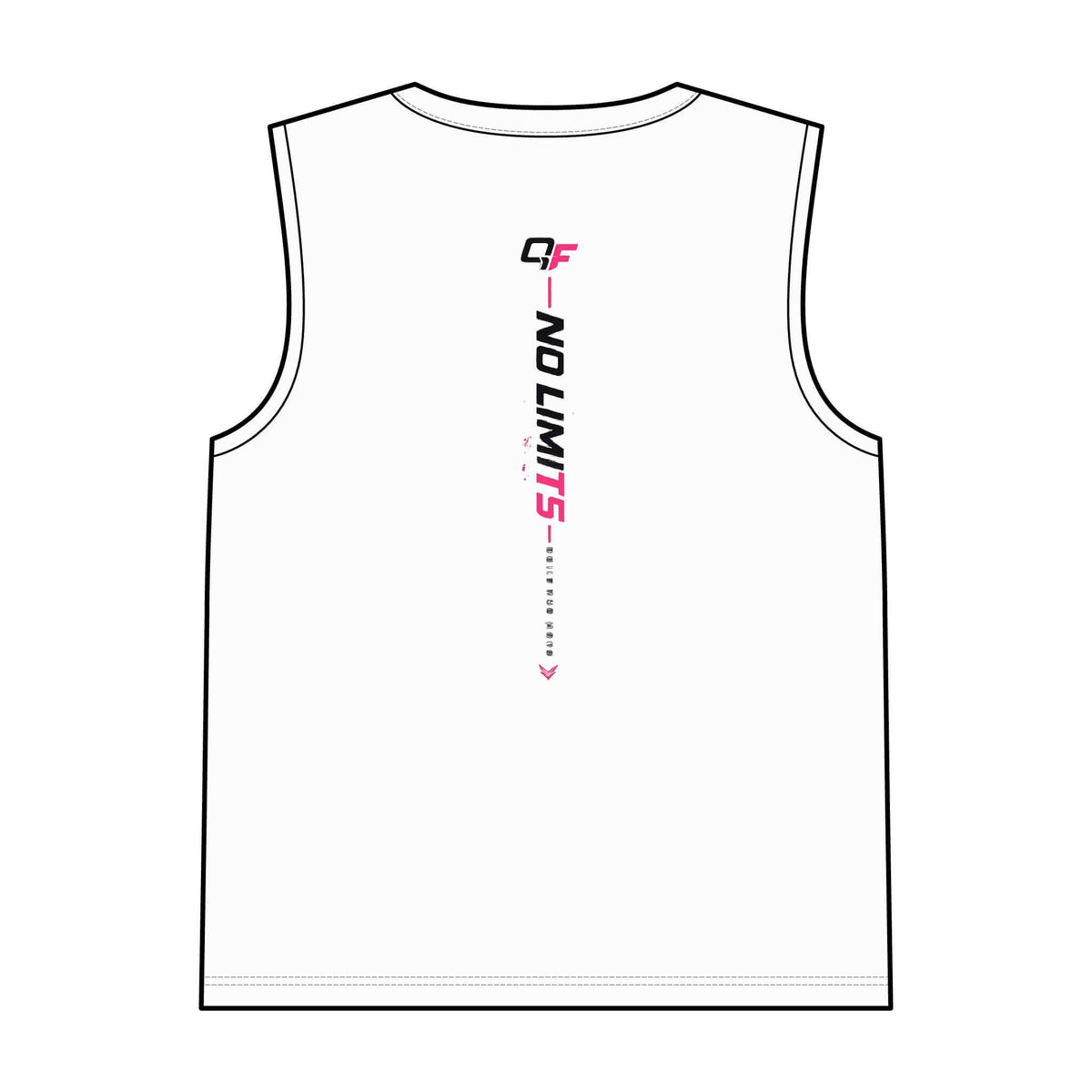 No Limits Tank Top - Sf Graphic Athletic Sleeveless Tank Top in white with bold graphic design on the back.