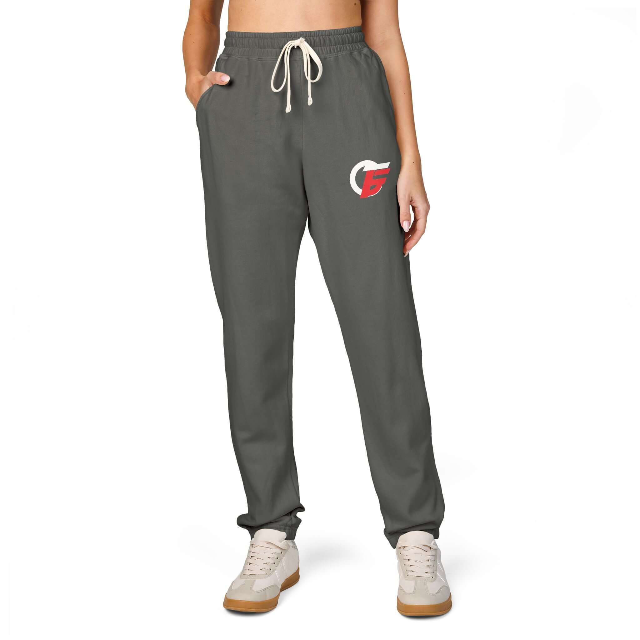 gamer graphic fleece sweatpants in pepper color for home workouts and active routines