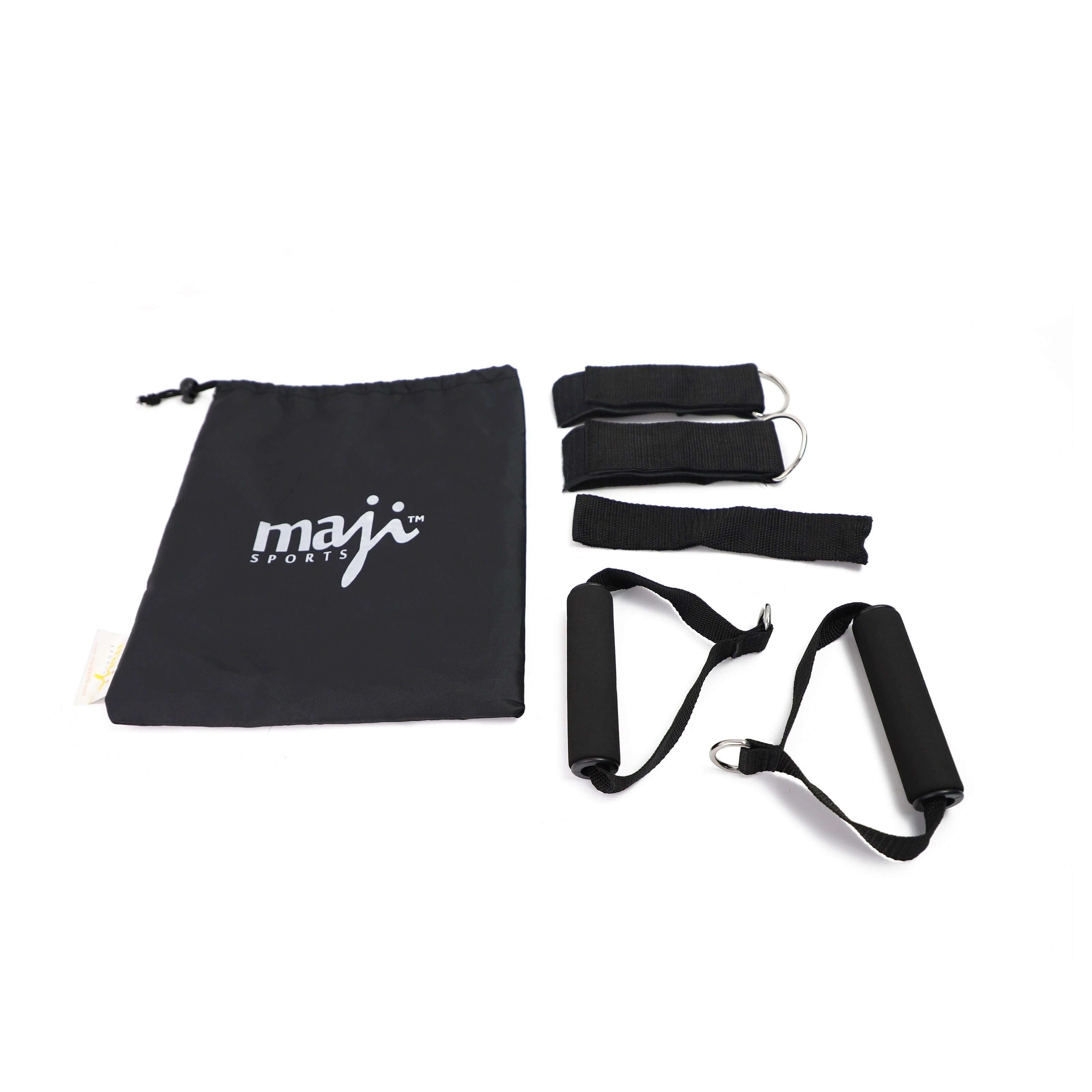 Maji Sports Full Body Workout Max Resistance Tube Kit components including handles and straps.