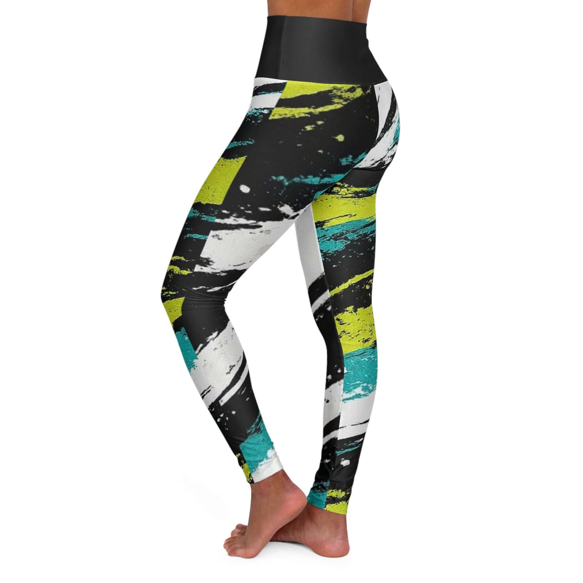 Brushstroke Print Yoga Leggings product image 4