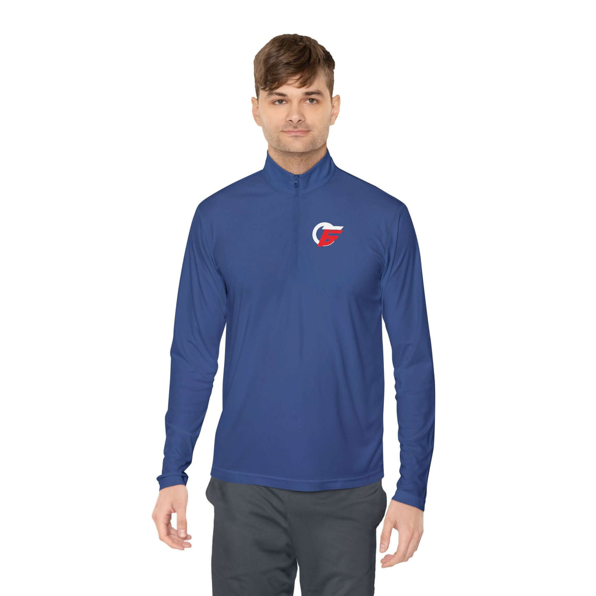 Lightweight quarter-zip activewear pullover from Qwik-Fit