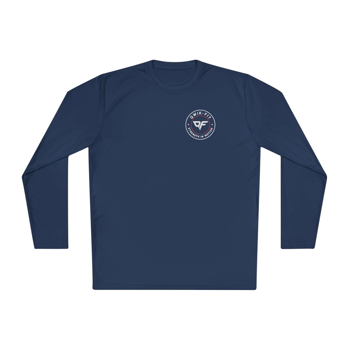 coastal compass long sleeve tee in True Navy featuring the Adventure Crew logo for comfort and versatile athletic style.