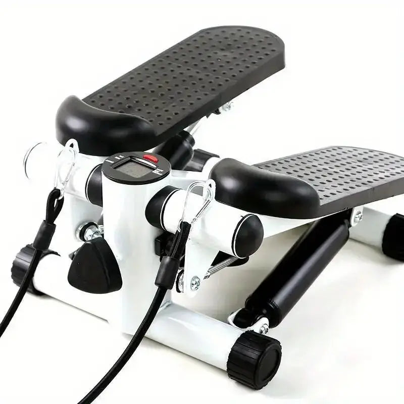 Compact Hydraulic Fitness Stair Stepper with Resistance Bands for effective home workouts and gym use.