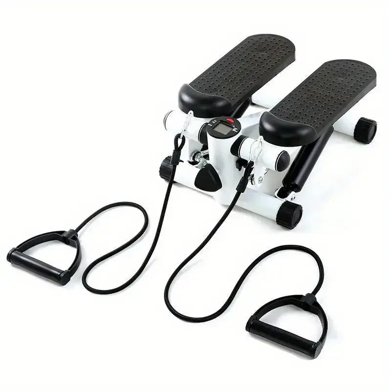 Compact Hydraulic Fitness Stair Stepper with Resistance Bands for effective home workouts and fitness routines.