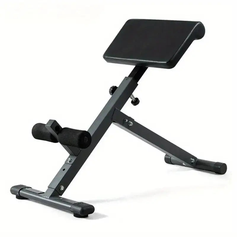 Adjustable Roman Chair fitness stool for effective waist and abdomen workouts in black color.