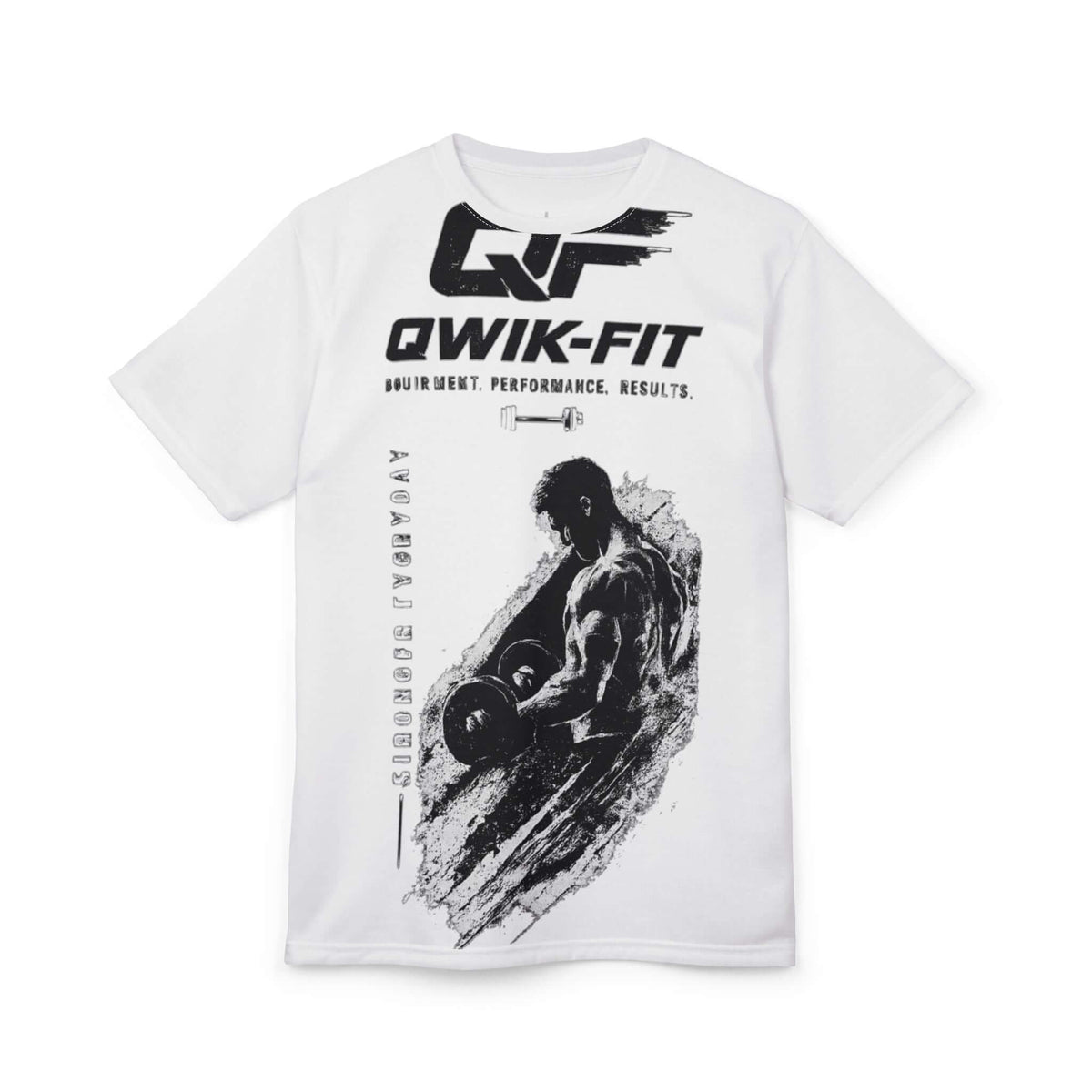 Unisex athletic cut and sew tee featuring a bold graphic design and optimal comfort for workouts and casual wear.