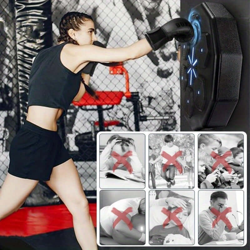 Smart Wall-Mounted Music Boxing Training Machine(White) product image 5