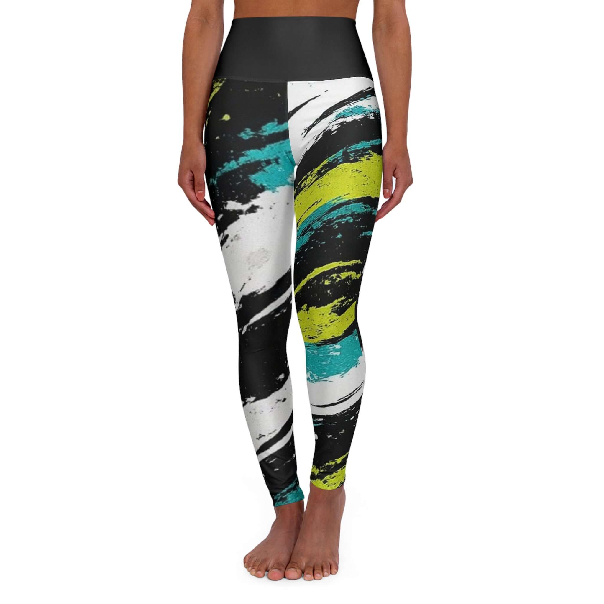 Brushstroke Print Yoga Leggings product image 2